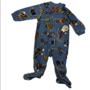NWT - Baby  Boys Race Car Fleece One Piece Pajama